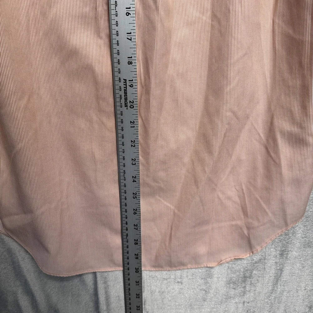 Banana Republic Dress Shirt Mens Small Pink Pinstripe‎ Non Iron Long Sleeve